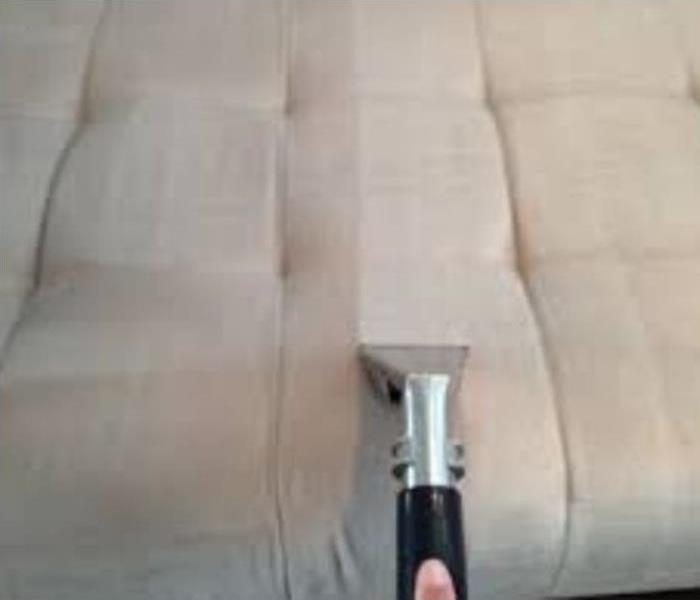 Upholstery being cleaned 